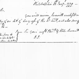 [Document, 1779 January 22]