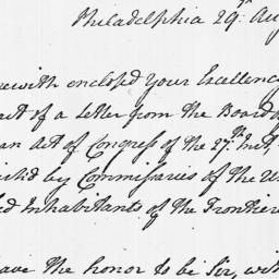 [Document, 1779 August 29]