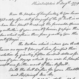 Document, 1779 August 21