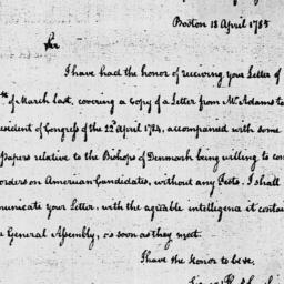 [Document, 1785 April 18]