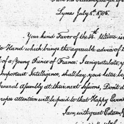 [Document, 1785 July 01]
