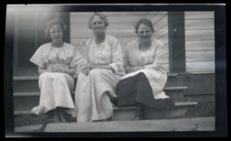 Baptist Missionaries, Miss Boynton, Miss Garness and a Visitor, Puite Mission, Fallon, Nevada