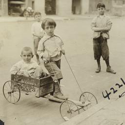 Boys with Box Cart