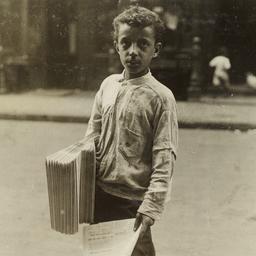 Boy with Newspapers