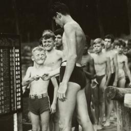 Boys in Line to Swim