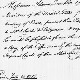 [Document, 1783 July 10]