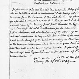 [Document, 1799 October 29]