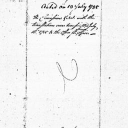 [Document, 1785 July 13]