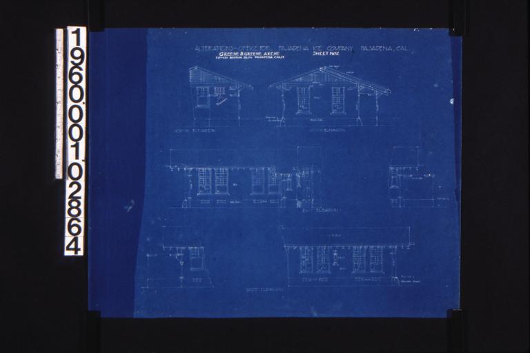 Partial exterior elevations -- north\, south\, east\, west : Sheet no.2.