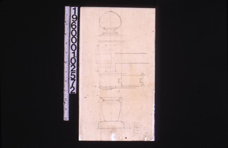 Full size details of flower box\, unidentified sketch