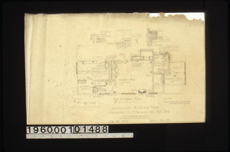 Plan of second floor with details in sections : Sheet no. 1R4. (2)