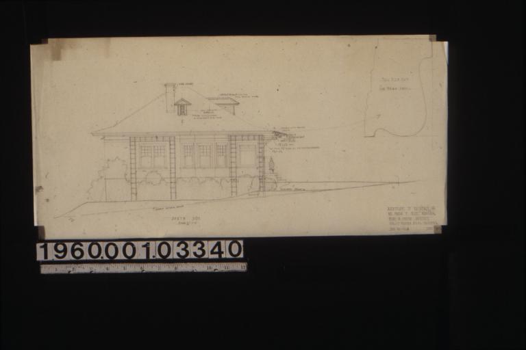 South side elevation with full size cut for beam ends : Sheet no. 2.
