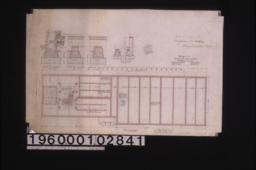 Building -- plan of foundation\, section thro' main walls\, section thro' 13 inch walls\, section thro' 17 inch walls\, section A-B\, detail of 13 inch brick footing for platform posts.