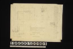 1 inch details of marble facings and hearth in living rm. in elevation\, section and plan; full size details of jamb : Sheet no. 23.