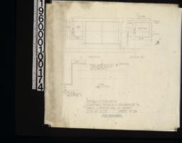 Detail of finish in sleeping porch -- elevation\, section "AA"\, plan : Sheet no. 13.