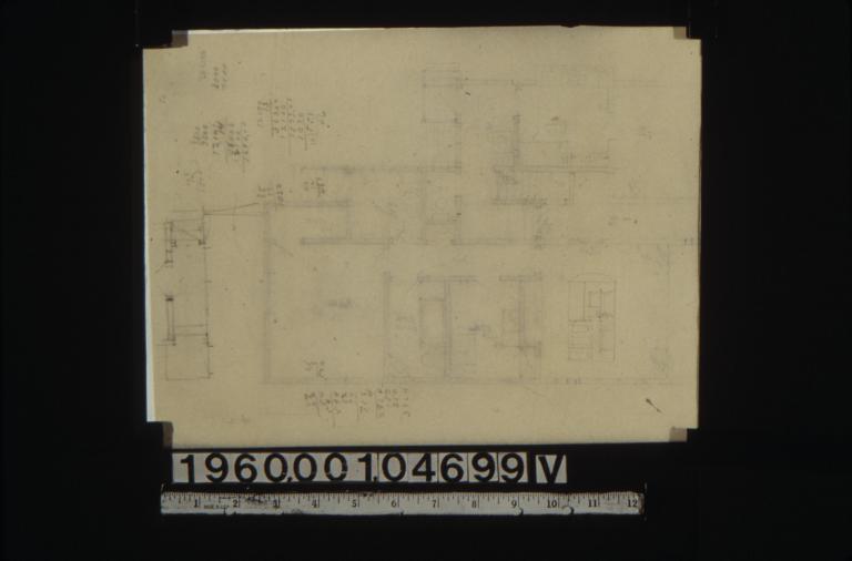 Sketches of unidentified plan and elevation