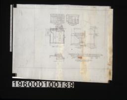 Alternate scheme for den -- east elevation of interior\, south elevation of interior\, first floor plan\, east elevation of exterior\, north elevation of exterior : Sheet [No. 8]\,