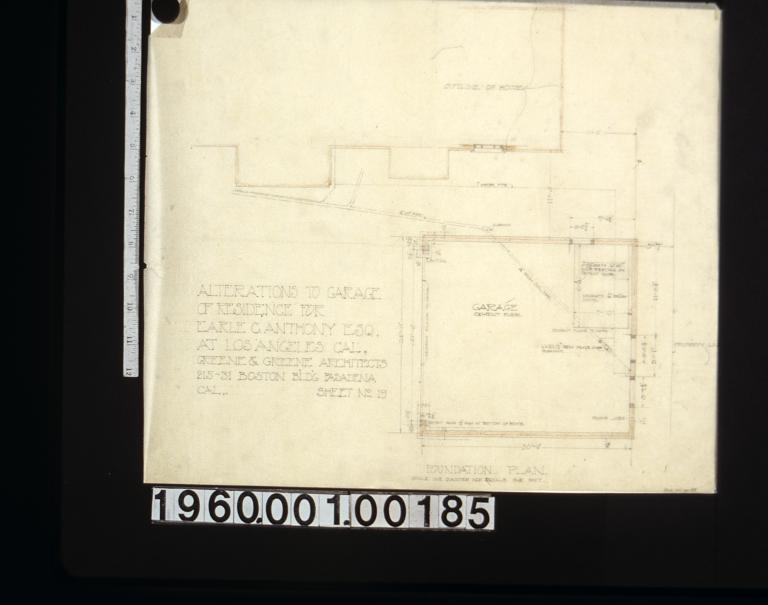Foundation plan : Sheet no 19