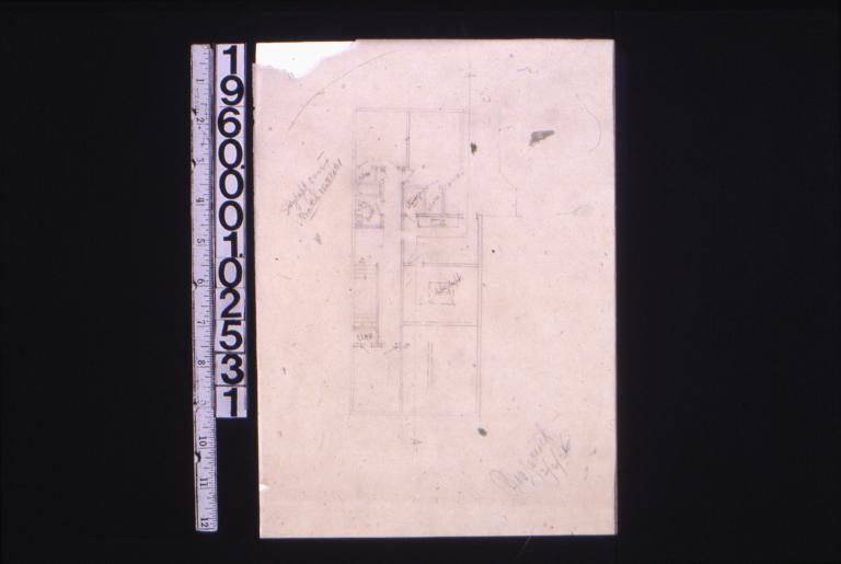 Sketch of second floor plan\,