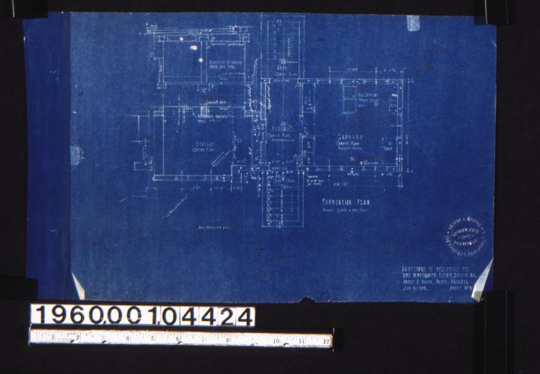 Additions -- foundation plan : Sheet no. 3. (2)