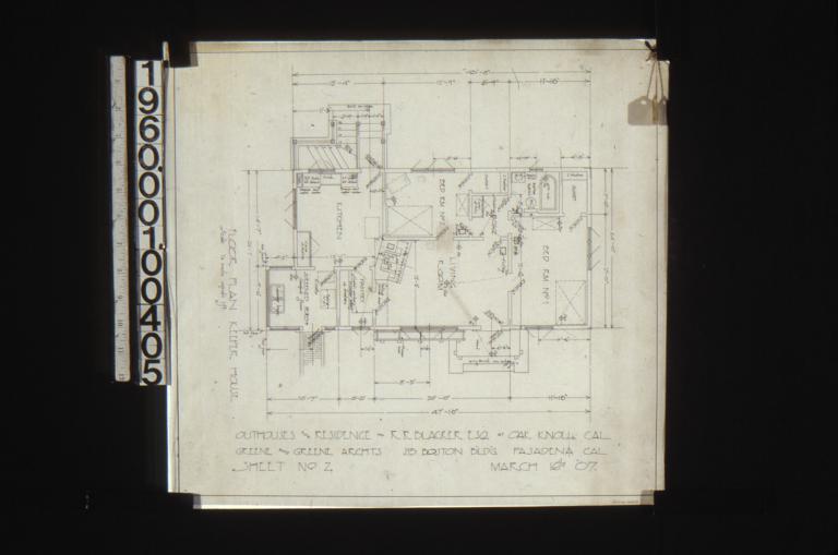 Ground floor plan of keeper's house : Sheet no. 2\,