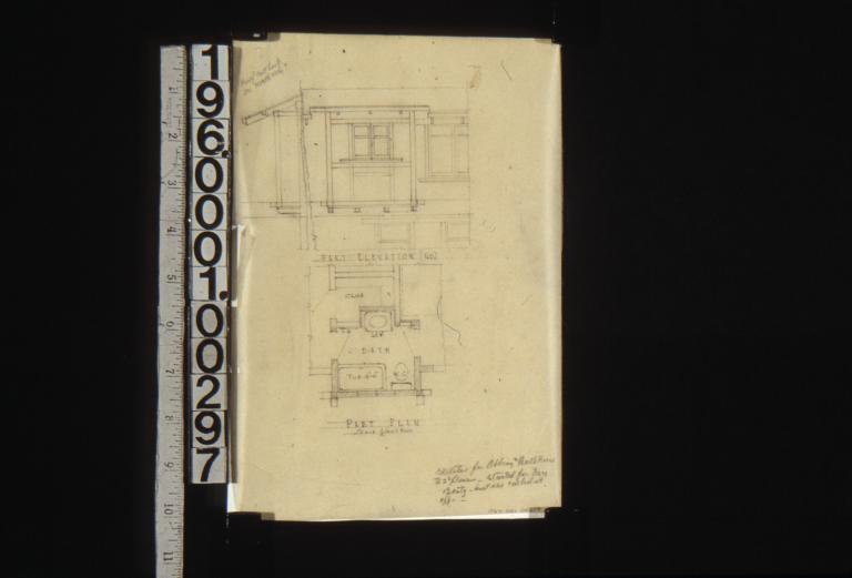 Addition -- part elevation (north)\, part plan.