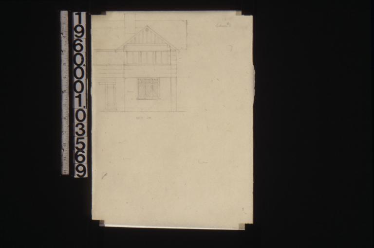 Exterior elevation of north side of addition.