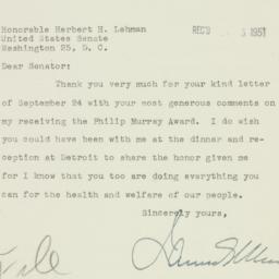 Letter: 1951 October 4