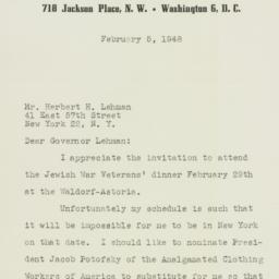 Letter: 1948 February 5
