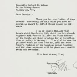 Letter: 1950 June 8