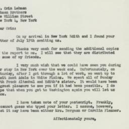 Letter: 1951 July 23