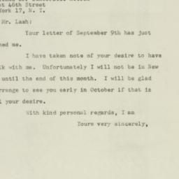 Letter: 1947 September 12