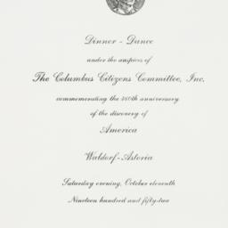 Invitation: 1952 October 11