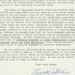 Letter: 1950 March 1