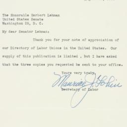 Letter: 1950 August 29