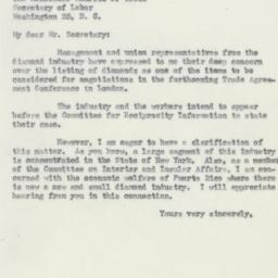 Letter: 1950 May 19