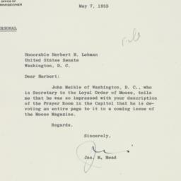 Letter: 1955 May 7
