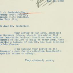 Letter: 1933 May 18