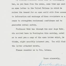 Letter: 1950 June 22