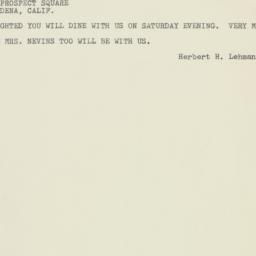 Telegram: 1962 November 8