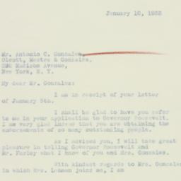 Letter: 1933 January 10