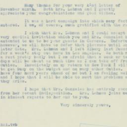 Letter: 1938 November 21