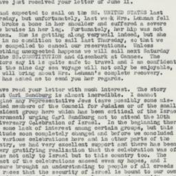 Letter: 1958 June 14
