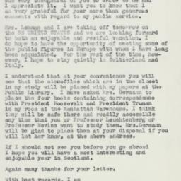 Letter: 1957 May 31