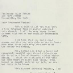 Letter: 1957 October 4
