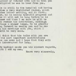 Letter: 1957 October 14