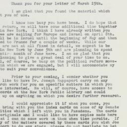 Letter: 1959 April 6