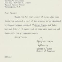 Letter: 1956 April 17