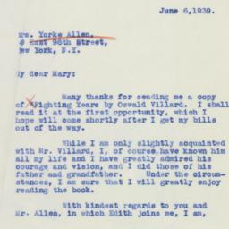 Letter: 1939 June 6