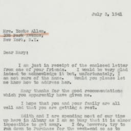 Letter: 1941 July 3